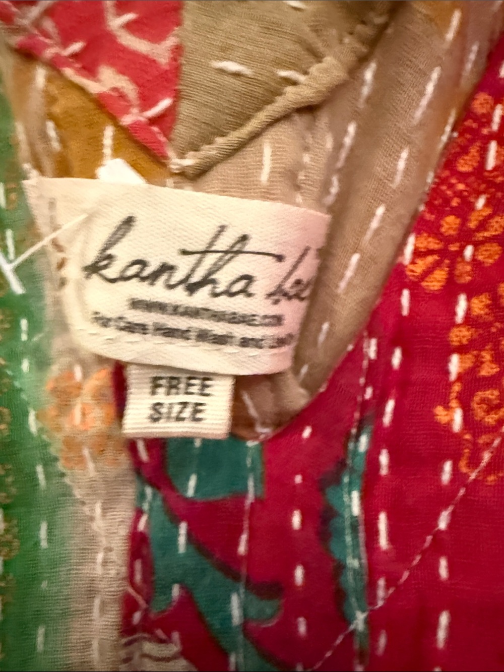 Kantha Bae Vibrant Pink Floral Boho Kimono Cover-Up - Picture 2 of 5